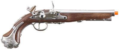 HFC George Washington Flintlock Airsoft Green Gas Powered Pistol, Silver