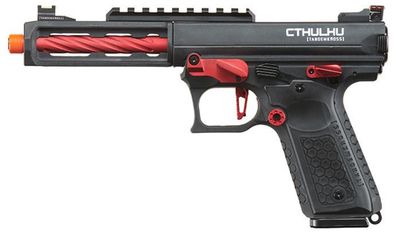 Lancer Tactical Tandemkross CTHULHU Gas Blow Back Airsoft Pistol, Black/Red