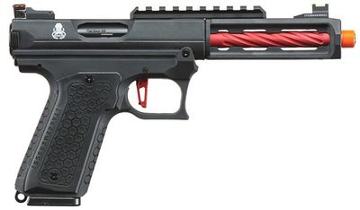 Lancer Tactical Tandemkross CTHULHU Gas Blow Back Airsoft Pistol, Black/Red