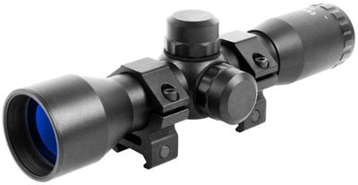 Aim Sports 4x32 Compact Rangefinder Scope w/ Rings, Black