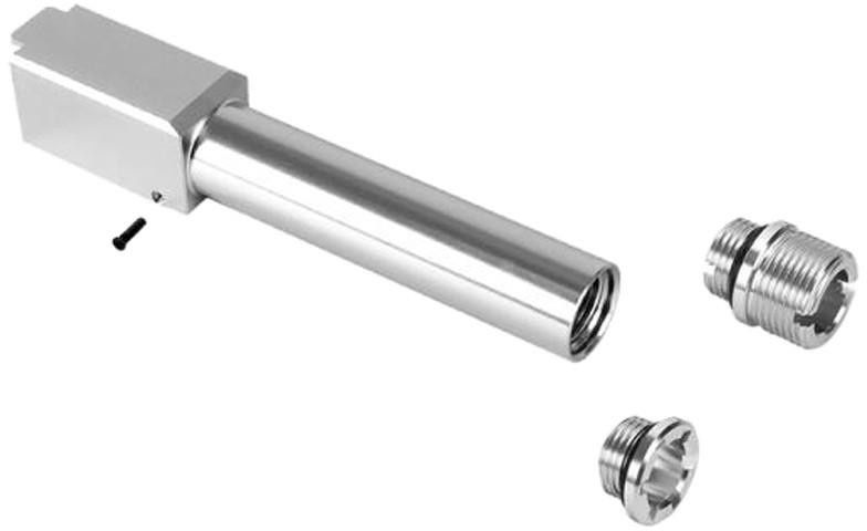 Laylax 2 Way Fixed Non-Recoiling Outer Barrel for Umarex Glock 19X Gen 5, Silver