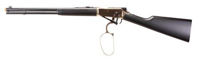 Legends Limited Edition Saddle Gun CO2 Powered Lever Action Carbine Airsoft Rifle, Gold/Black