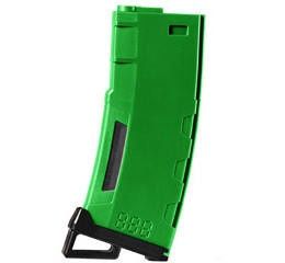 Lancer Tactical 130 Round High Speed Mid-Cap M4 Airsoft Magazine, Green