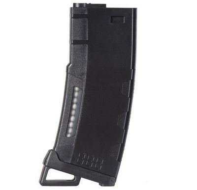 Lancer Tactical 130 Round High Speed Mid-Cap M4 Airsoft Magazine, Black, 5 Pack