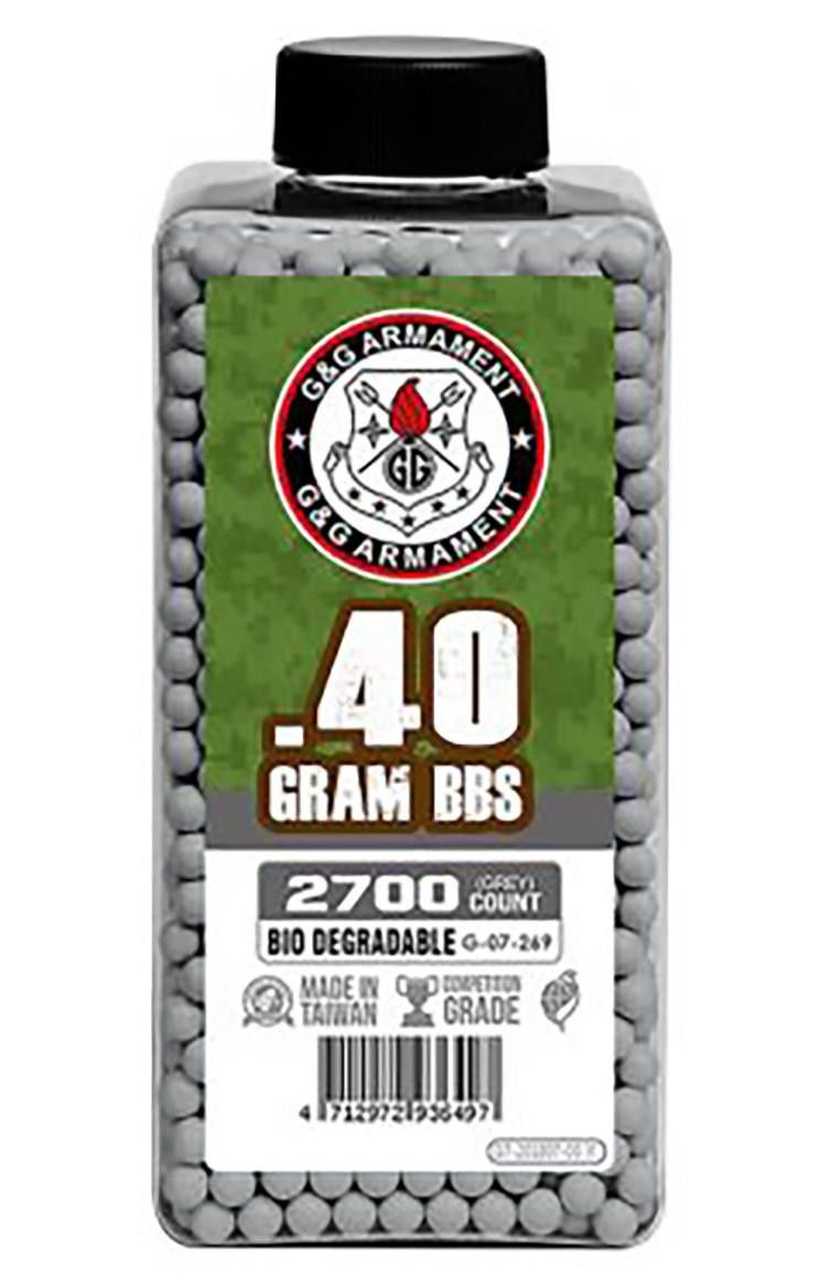 G&amp;G Perfect BBs 0.40g 2700 ct. Bottle Biodegradable, Grey