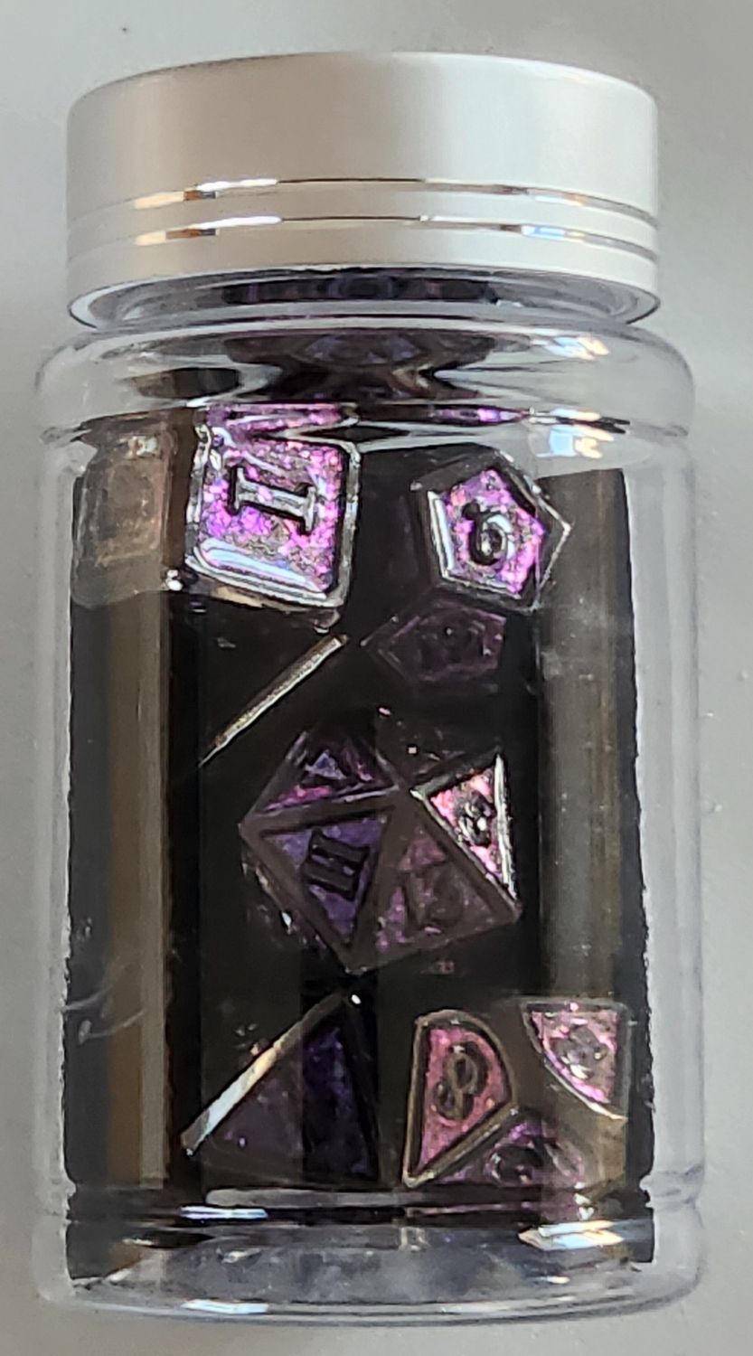 Resisting Glitter is Futile Metal Dice Set