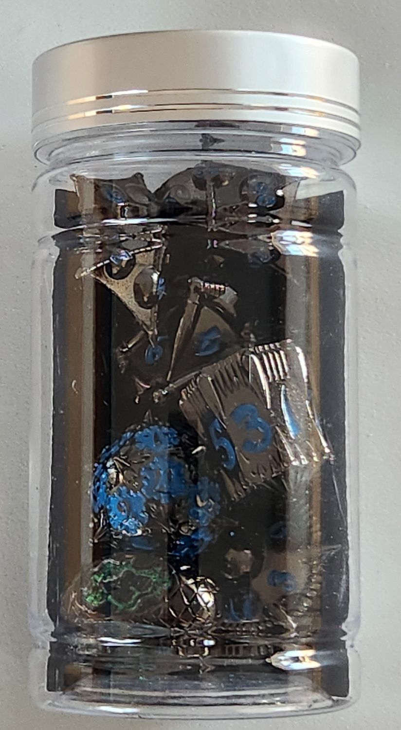 Torture Tools Blue Metal Dice Set