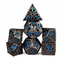 Iron Lattice Metal Dice Set