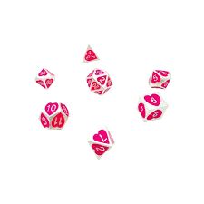 Bleeding Heart Metal Dice Set