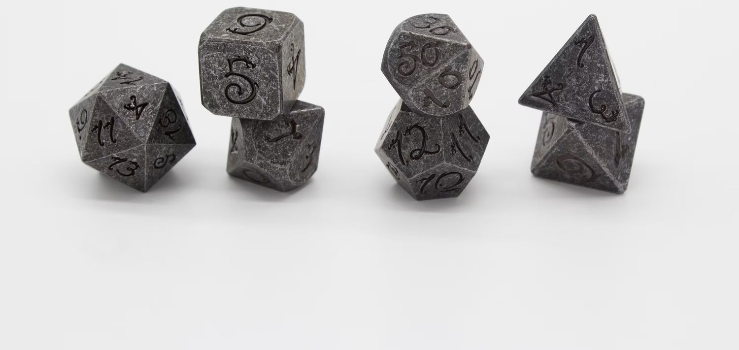 Dragonstone Night Metal Dice Set
