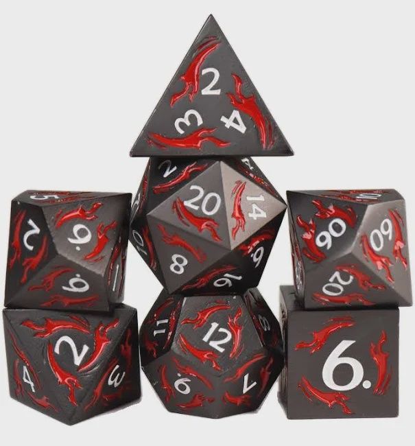 Dagger Dagger Dagger Metal Dice Set