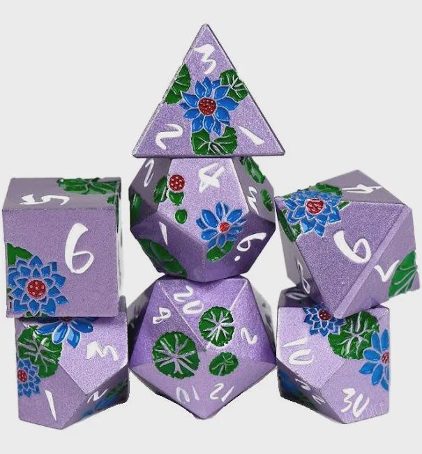 Lily Pad Metal Dice Set