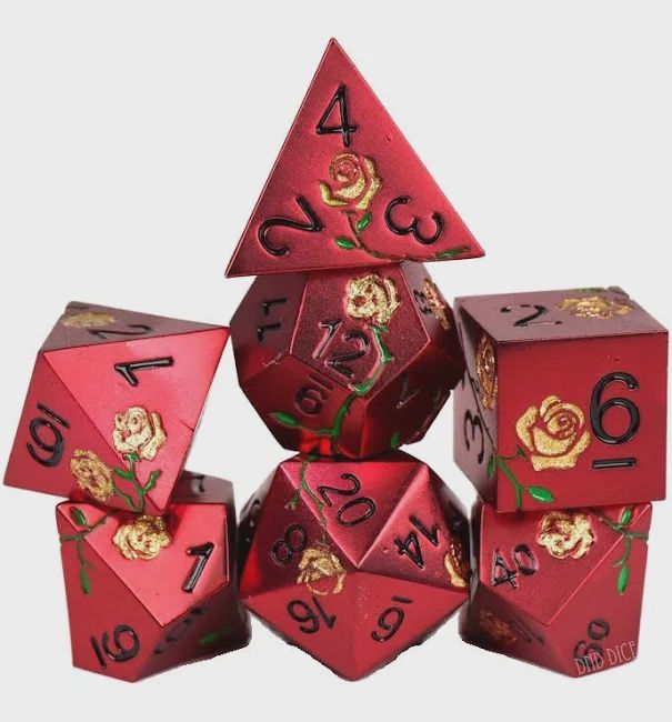 Enchanted Rose: Ever After Metal Dice Set