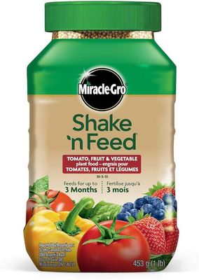 Miracle-Gro Shake N Feed Tomato, Fruits &amp; Vegetables Plant Food 10-5-15 453G