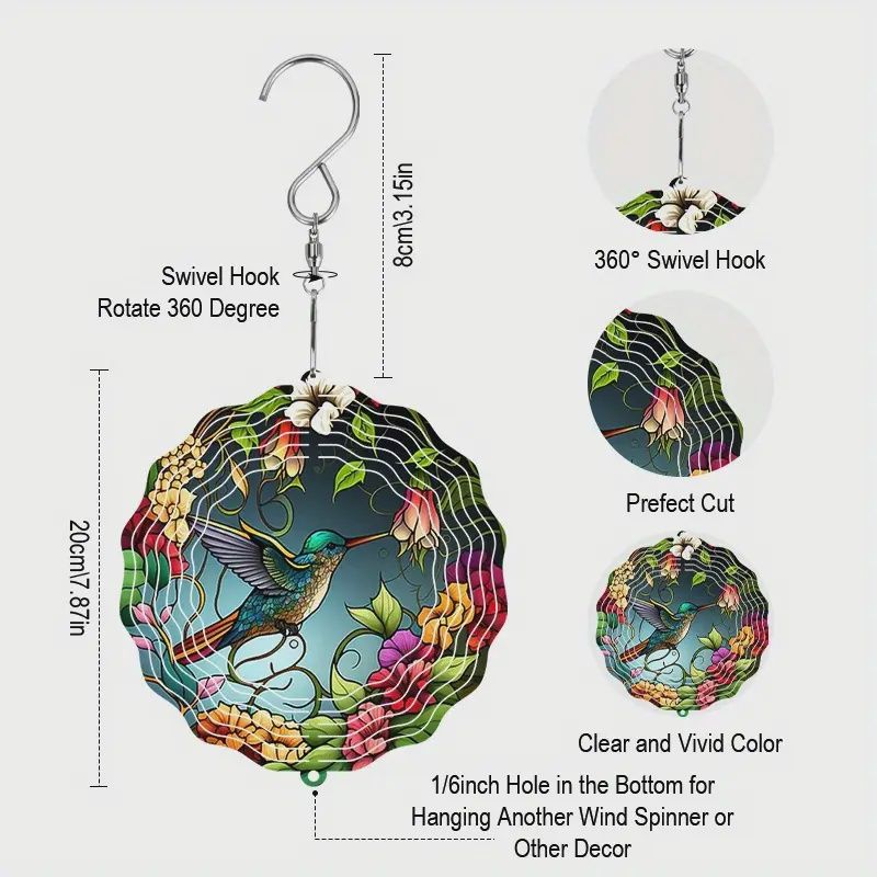 3D Hummingbird Spinner SM