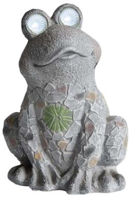 Frog with Solar Lights Statue