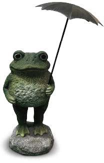 Frog with Umbrella Statue