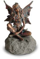 Fairy Sitting on Rock Statue
