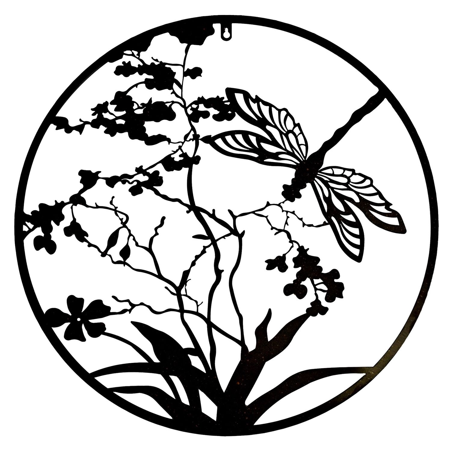 Decorative Circle Wall Art - Dragonfly