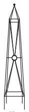 60" Circle Motif Obelisk
