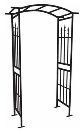 44" Wide Contemporary Arbour - Black