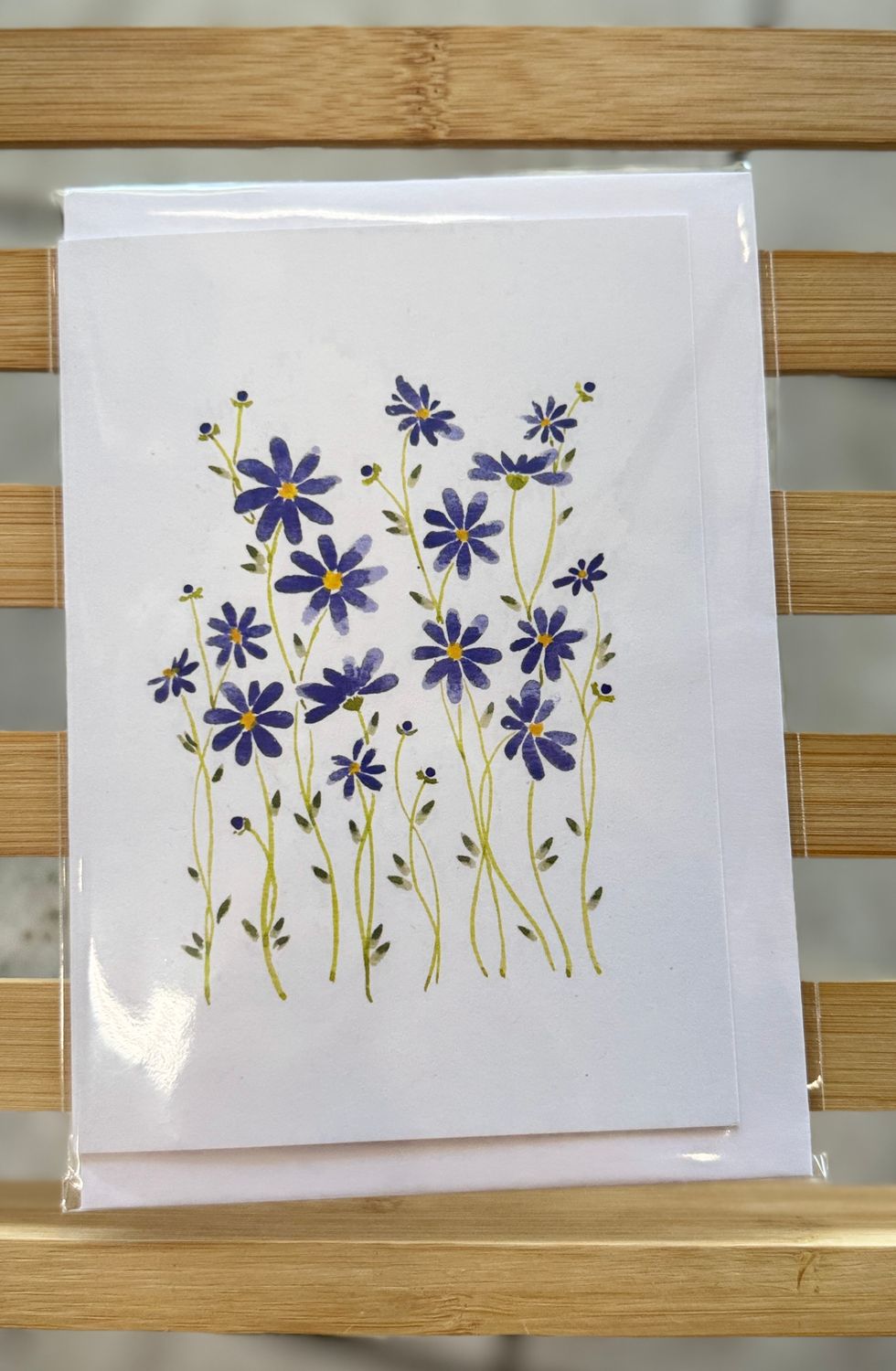 Locally Crafted Gift Cards, FLOWERS: BLUE DAISIES