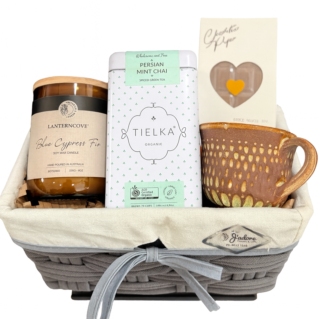 Blue Cypress and Chai Gift Basket