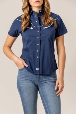 Long Horn Top - Navy - Women&#39;s - Kimes Ranch