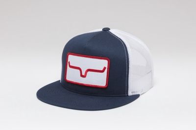 Banner Ventilated Hat - Navy &amp; White - Kimes Ranch