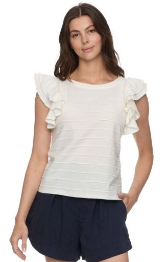 VALERIE SCALLOPED KNIT TANK, Size: XS