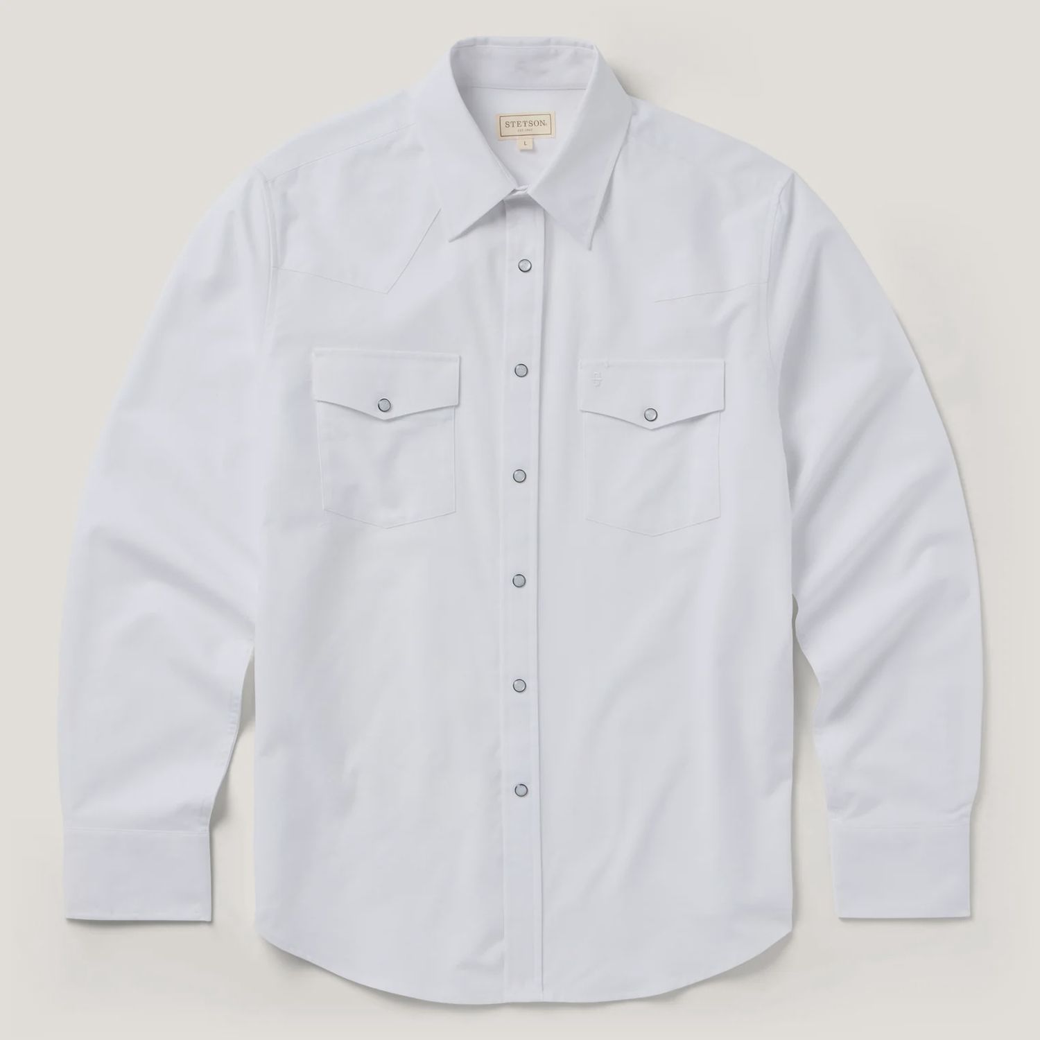 Stetson White Oxford Western Shirt - Men&#39;s - Stetson