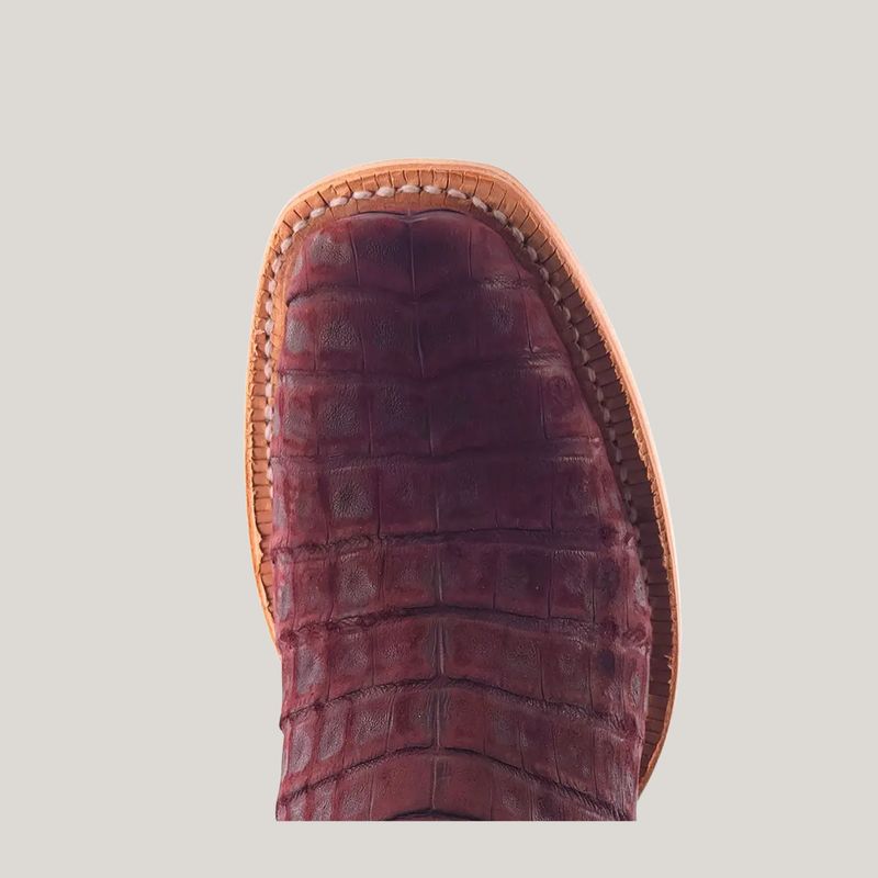 R. Watson Women's Nubuck Rhubarb Caiman Belly Boot