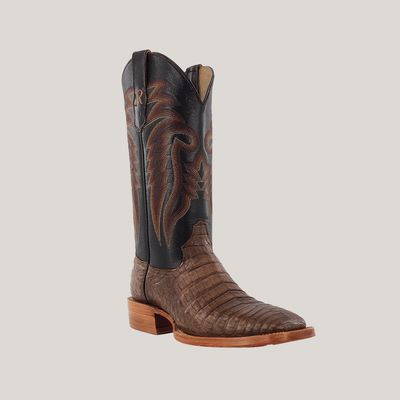 R. Watson Men&#39;s Coco Caiman Belly and Malaga Goat Boot