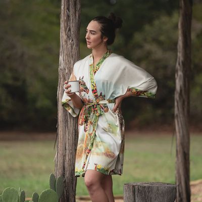 Fringe Scarves Kimono Robe - Haute Horse