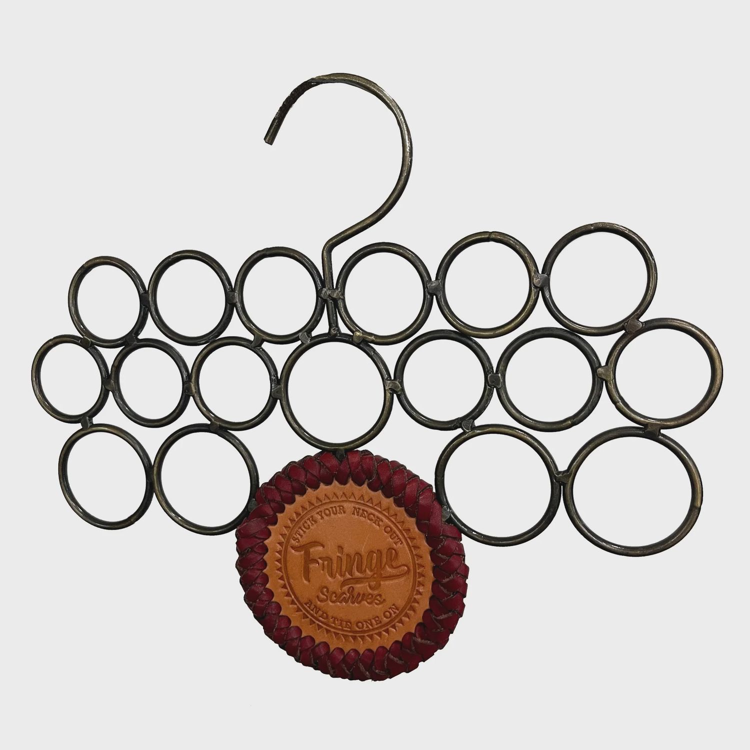 Fringe Scarves Leather and Lace Scarf Hanger