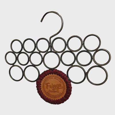 Fringe Scarves Leather and Lace Scarf Hanger