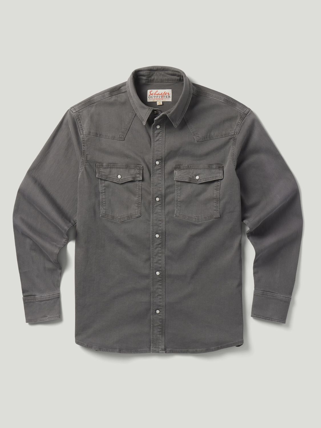 Schaefer Outfitter Men&#39;s Western Denim Snap Shirt - Carbon