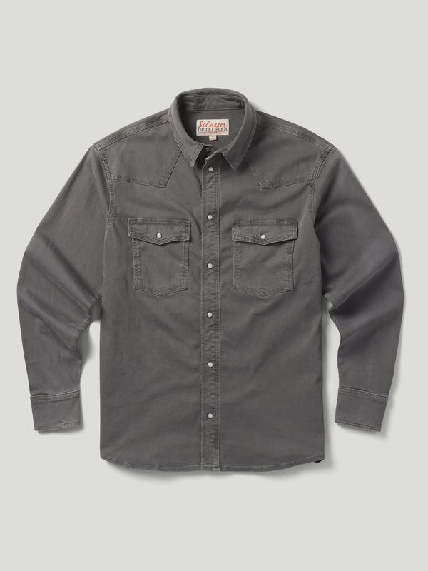 Schaefer Outfitter Men's Western Denim Snap Shirt - Carbon