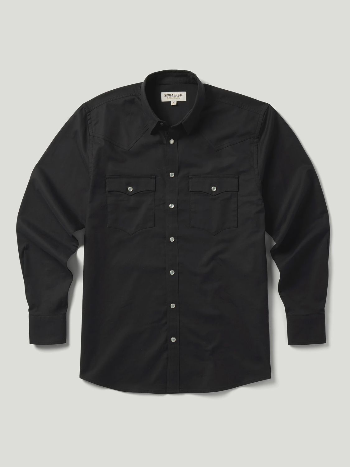 Classic Western Button Down with Snaps - Black - Men&#39;s - Schaefer Outfitter