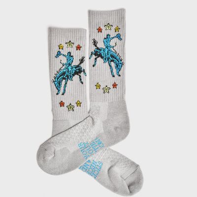 Fringe Long Live Grey Socks - Lucky Chuck