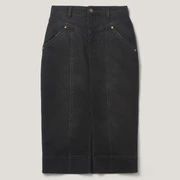 Black Stretch Denim Maxi Skirt - Women's - Stetson