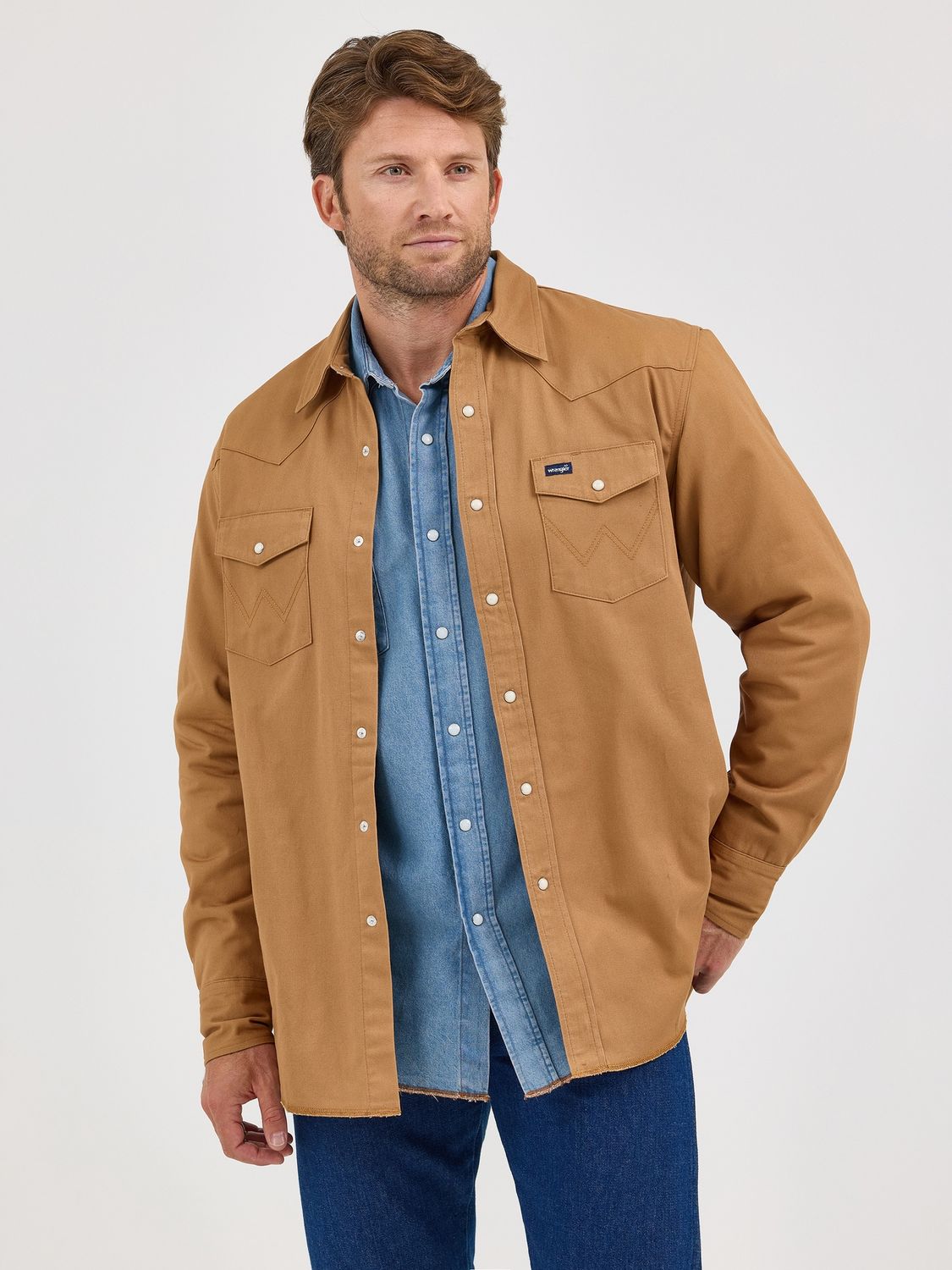 Long Sleeve Flannel Lined Work Shirt - Rawhide - Wrangler Men&#39;s