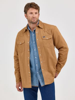 Long Sleeve Flannel Lined Work Shirt - Rawhide - Wrangler Men&#39;s