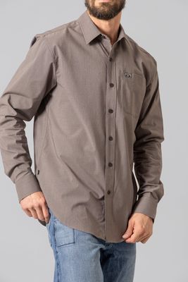 Linville LS Shirt - Brown - Men&#39;s - Kimes Ranch