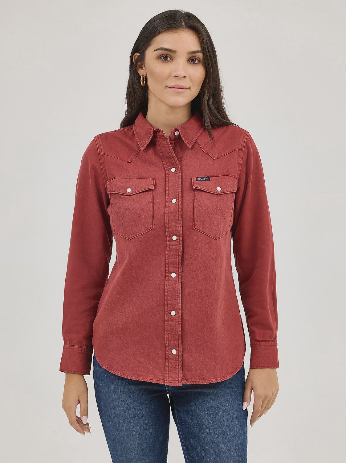 Women&#39;s Wrangler Colorwash Slim Western Snap Shirt