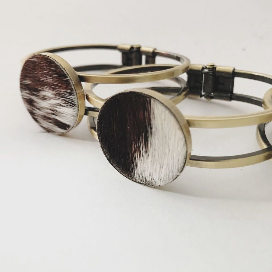 Cowhide Bracelet - Hawks and Doves