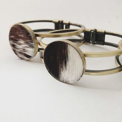 Cowhide Bracelet - Hawks and Doves