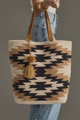 Cream, Black &amp; Tan Western Tote - Panache Apparel