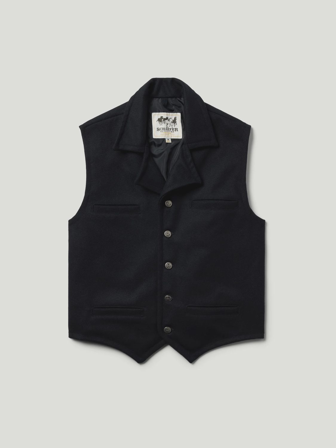 Cattle Baron Wool Vest - Black - Schaefer Outfitter