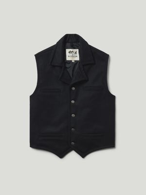 Cattle Baron Wool Vest - Black - Schaefer Outfitter